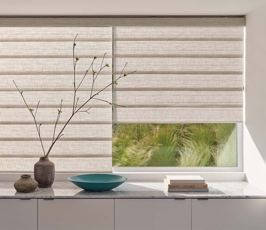 roman shades for kitchen